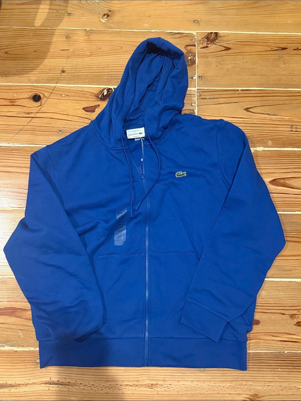 NWT Lacoste Blue Zip Up Hoodie